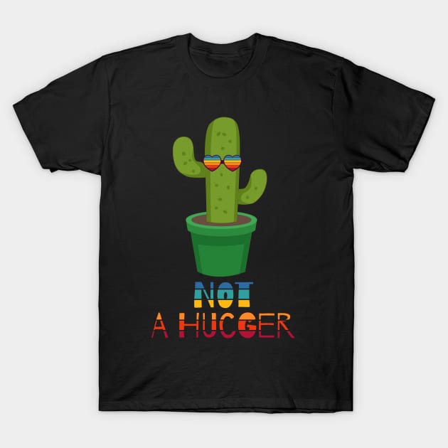 Not A Hugger Funny Sarcastic cactus T-Shirt by heidiki.png